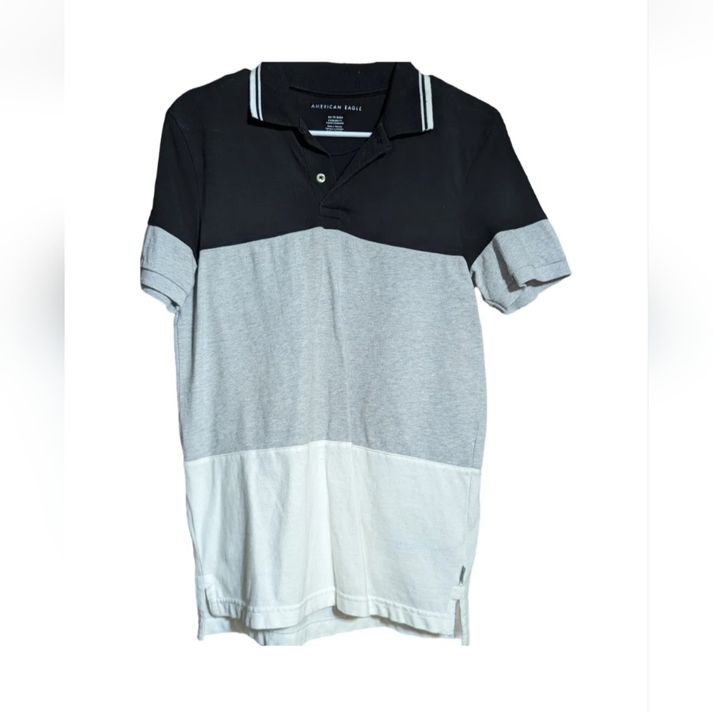 🖤🤍🩶AMERICAN EAGLE 🩶🤍🖤 OUTFITTERS POLO SHIRT-XS-GRAY, WHITE, BLACK PRE-LOVE